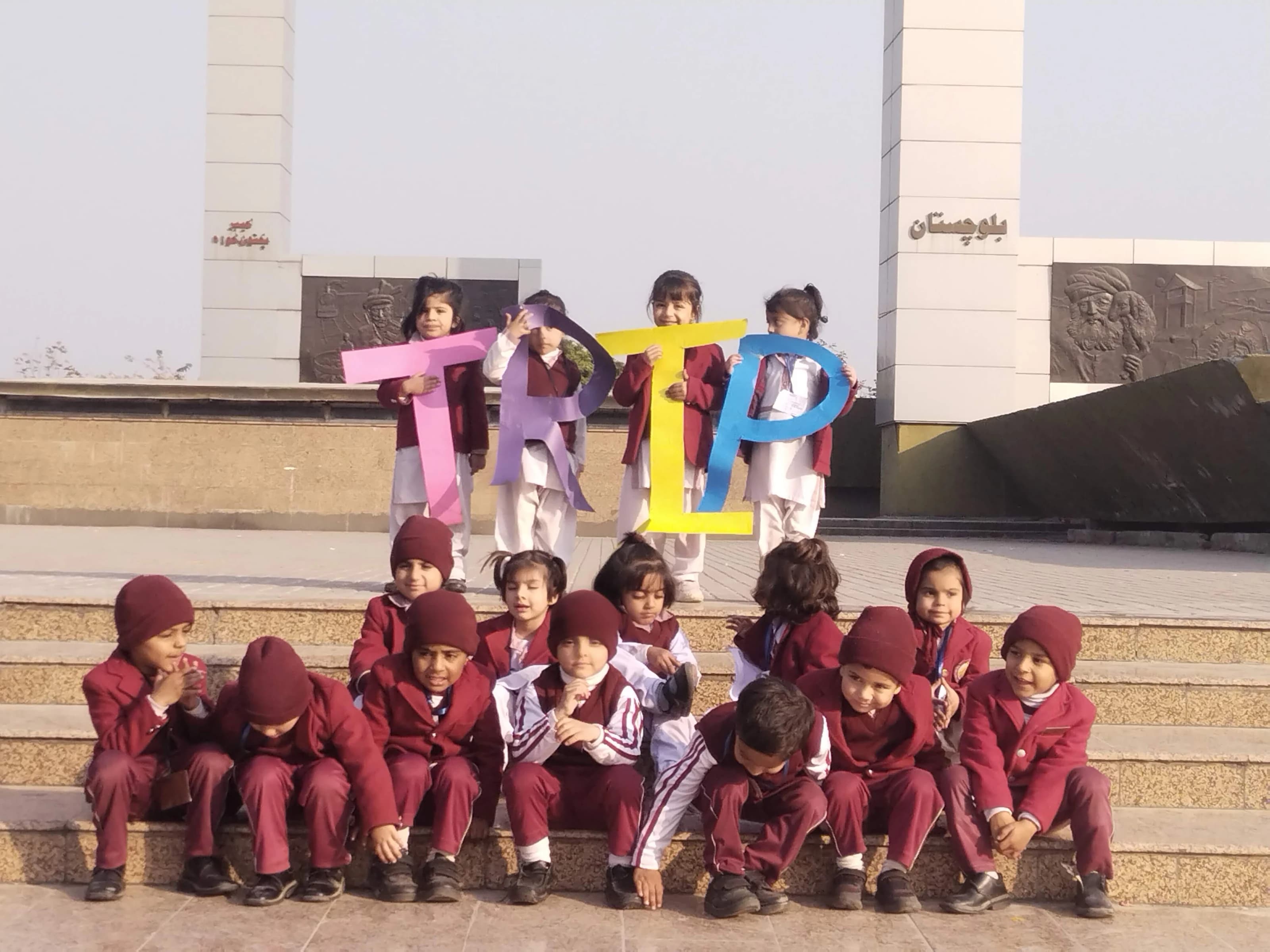 Students taking part in an outdoor performance